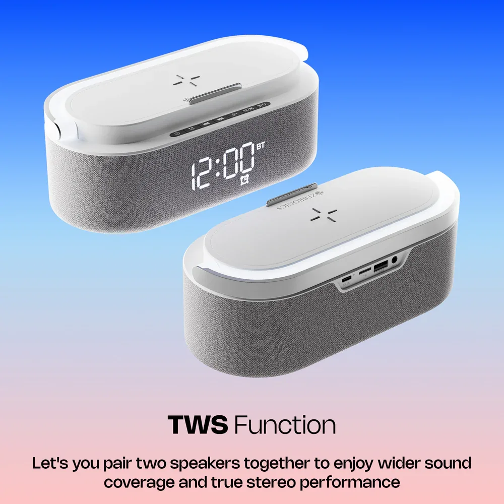 Zebronics Bluetooth Speaker RGB 20W Echoglow | 15W (Max.) Wireless Charging view 5